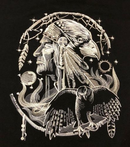 Дизайн машинной вышивки «Шаман» (Наталья Шестакова)