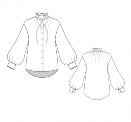 [Шитье] Блузка 0513 р-р 46 рост 158-164 [La'Forme]