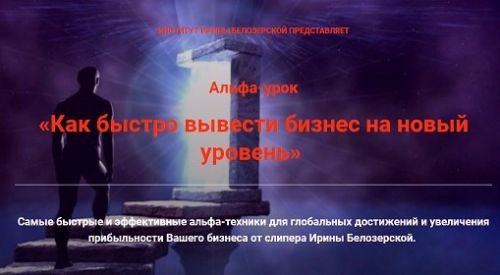 Как быстро вывести бизнес на новый уровень (Ирина Белозёрская)