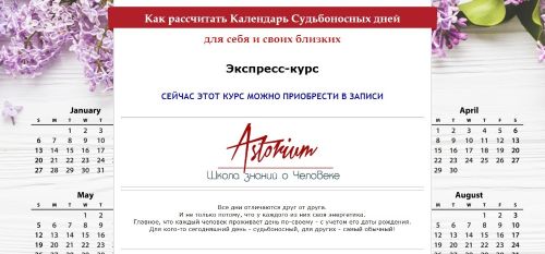 Как рассчитать Календарь Судьбоносных дней для себя и своих близких (Наталья Вольвер)