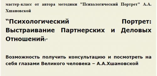 Психологический Портрет: Выстраивание партнерских и деловых отношений (Алла Алиция Хшановская)