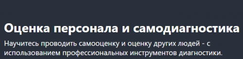 [Udemy] Оценка персонала и самодиагностика (Евгения Суворова)