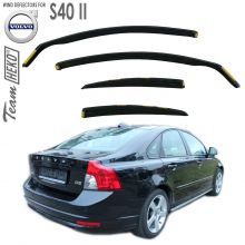 Дефлекторы Volvo S40 II от 2004 - 2012 для дверей вставные Heko (Польша) - 4 шт.