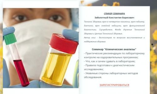 [Фонд Изучения Технологий Здоровья] Клинические Анализы (Константин Заболотный)