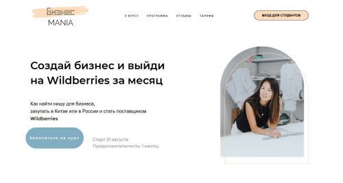 Бизнесmania 2.0. БизнесМания - Создай бизнес и выйди на Wildberries за месяц.Июль 2020 (Майя Драган)