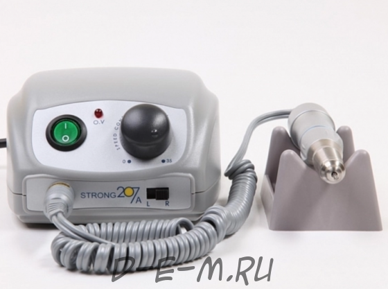 Маникюрный аппарат Strong 207A/107II с педалью в коробке