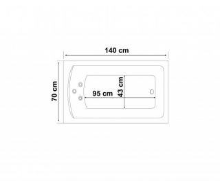 FORMİNA banyo | MINERVA | dördkünc akril vanna | Santexnika Shop