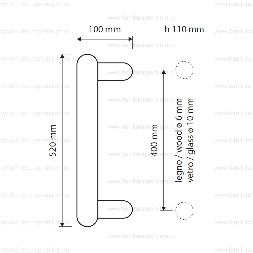 Ручка-скоба Linea Cali Arcadia 1640 MN