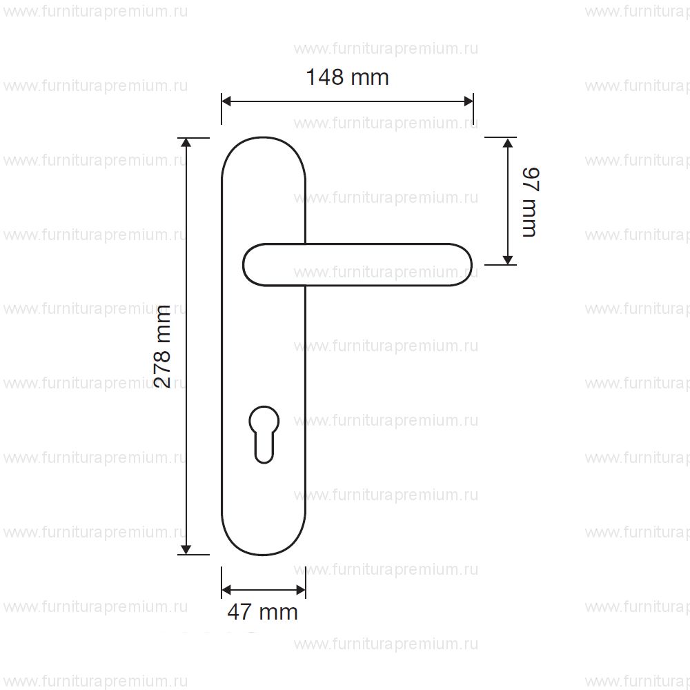 Ручка на планке Linea Cali Aria 1630 PL