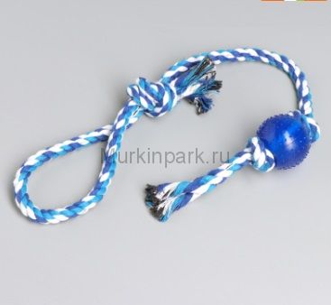 Игрушка-дразнилка для собак с мячиком, 95 г, до 54 см, микс цветов