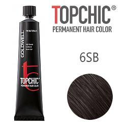 Goldwell Topchic 6SB - Стойкая краска для волос - Темный русый серебристо-бежевый 60 мл.