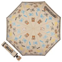 Зонт складной Moschino 8033-OCD Toy Spray Dark beige