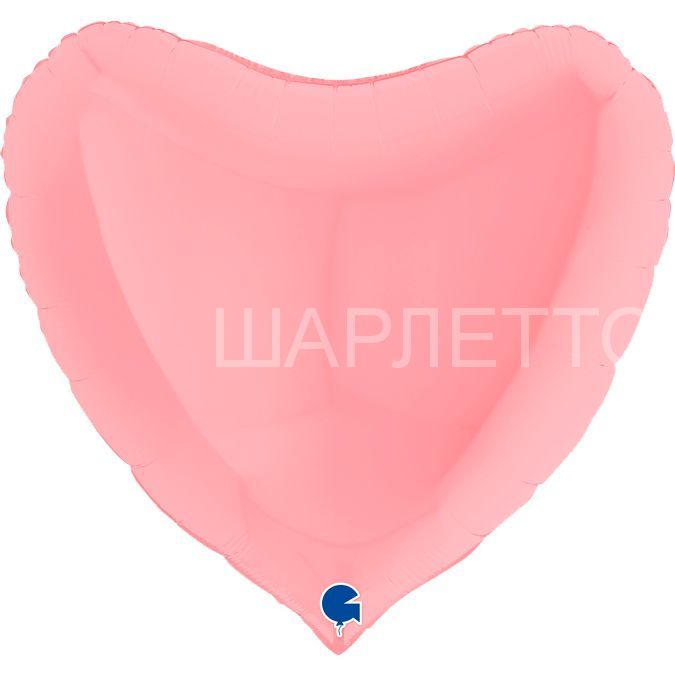 Большое сердце РОЗОВЫЙ матовый