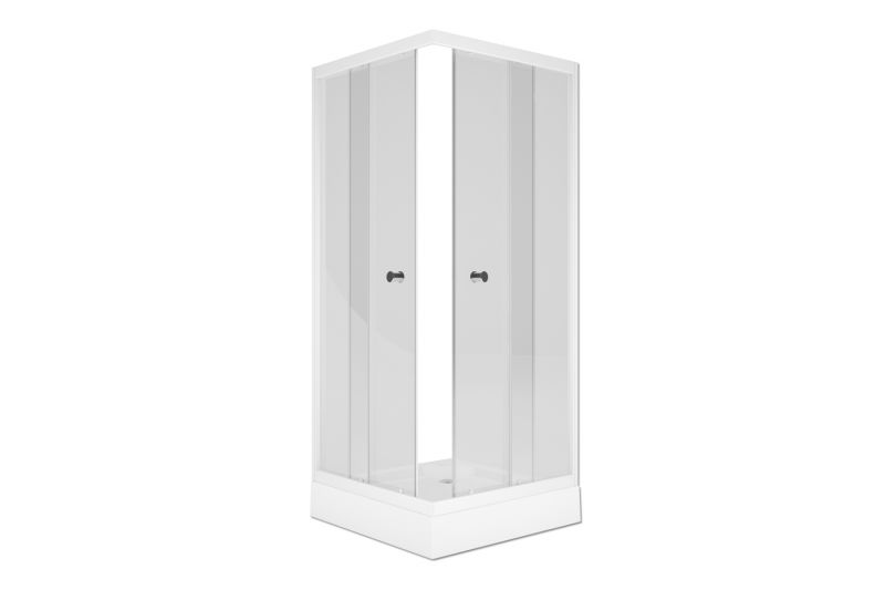 Душевой уголок MELODIA Square 80x80 низкий поддон, прозрачное стекло