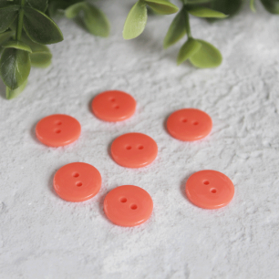 Набор пуговиц для творчества, Оранжевые 12 мм., 10 шт.