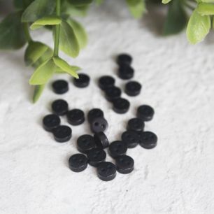 Набор мини пуговиц для творчества, Черные, 20 шт., 5 мм.