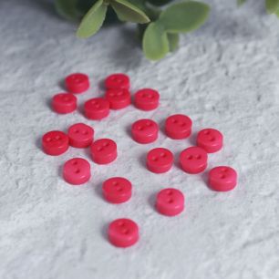 Набор мини пуговиц для творчества, фуксия, 20 шт., 5 мм.