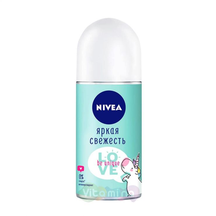 Nivea Дезодорант-антиперспирант шариковый Nivea LOVE "Be Unique" Яркая свежесть, 50 мл.