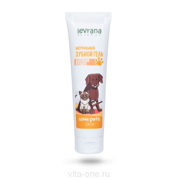 Натуральный зубной гель для собак и кошек Love pets Levrana 100 мл
