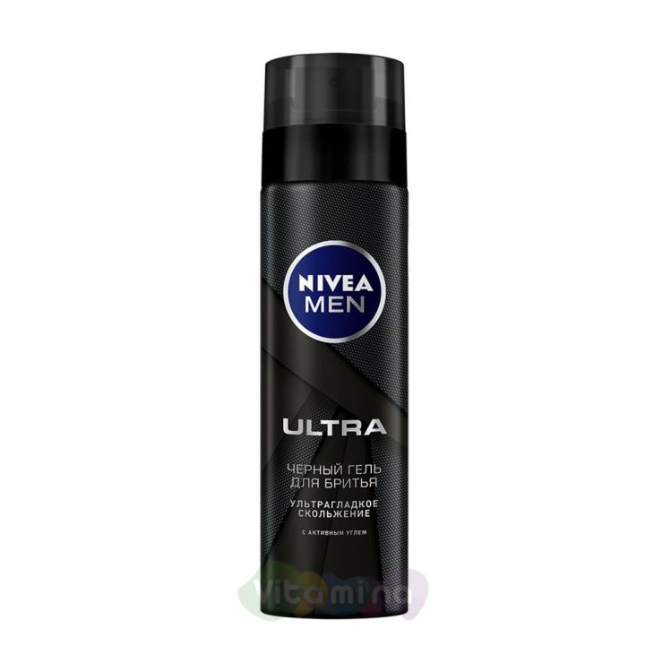 Nivea Men Гель для бритья Черный Ultra, 200 мл