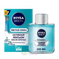 Nivea Лосьон активный после бритья "Чистая кожа", 100 мл