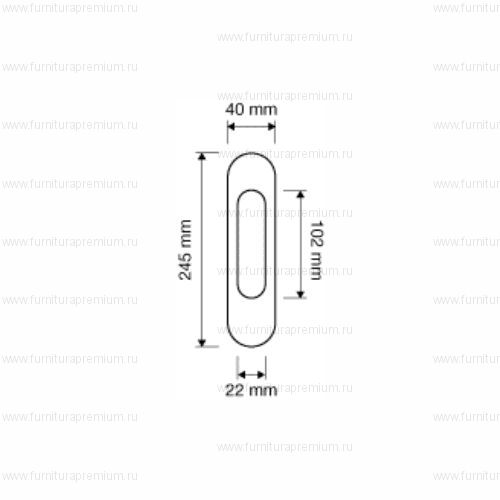 Ручка Linea Cali Liberty 1160 PI для раздвижных дверей