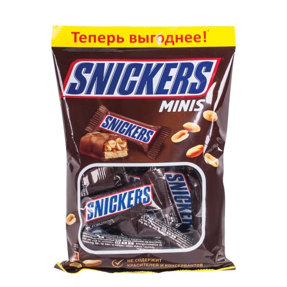 Шоколадные батончики Snickers minis 1 кг