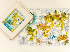 Деревянный пазл карта мира