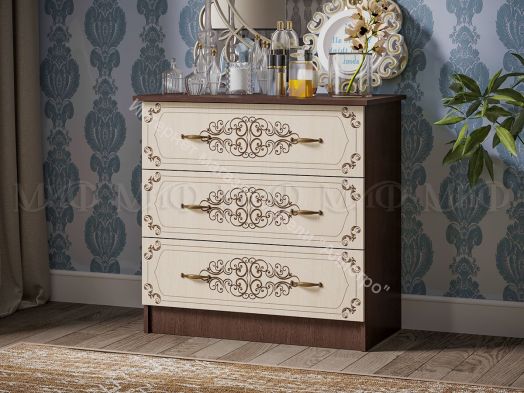 Комод  Жасмин  с рисунком 3 ящика