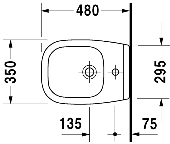 Биде Duravit подвесное D-Code 223715 ФОТО