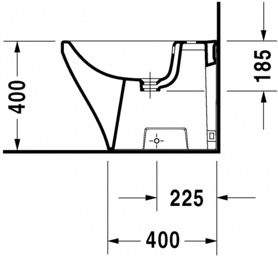 Биде Duravit напольное DuraStyle 228410 схема 2