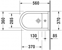 Биде Duravit напольное Starck 3 223010 схема 1