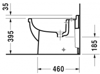 Биде Duravit напольное Starck 3 223010 схема 2