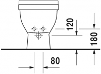 Биде Duravit напольное Starck 3 223010 схема 3