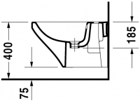 Биде Duravit подвесное DuraStyle 228715 схема 2