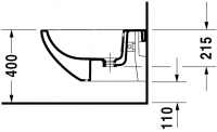 Биде Duravit подвесное Architec 253115 схема 2