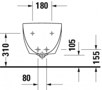 Биде Duravit подвесное Architec 253115 схема 3