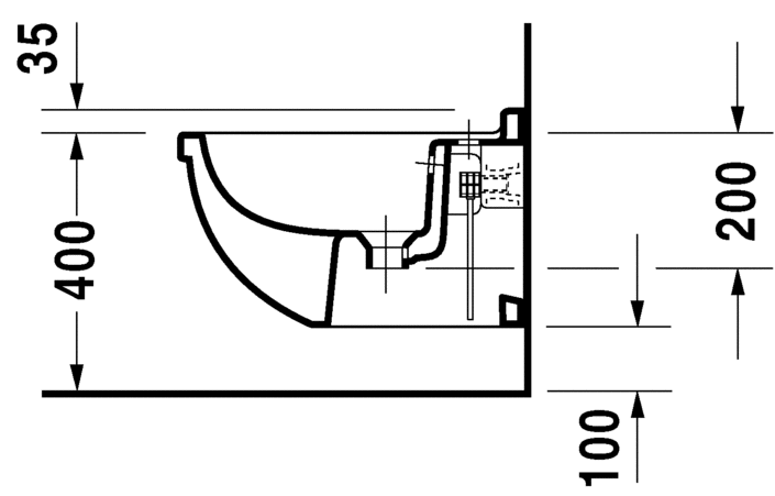 Подвесное биде Duravit Starck 3 228015 36х45 ФОТО