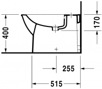 Биде Duravit напольное Darling New 225110 схема 2