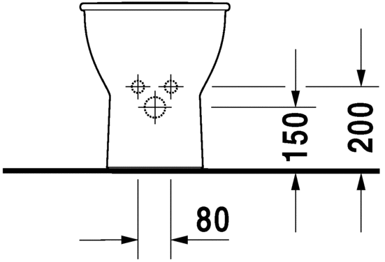 Биде Duravit напольное Darling New 225110 схема 3