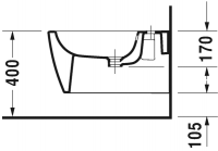 Биде Duravit подвесное ME by Starck 228815 схема 2