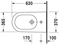 Биде Duravit напольное Starck 2 227210 схема 1