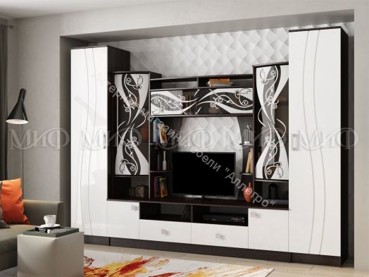 Гостиная "Женева" ПВХ компановка 1