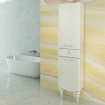 Шкаф-колонна Comforty  Монако-40 правая белый глянец