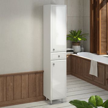 Шкаф-колонна Comforty  Сочи-35 белый глянец