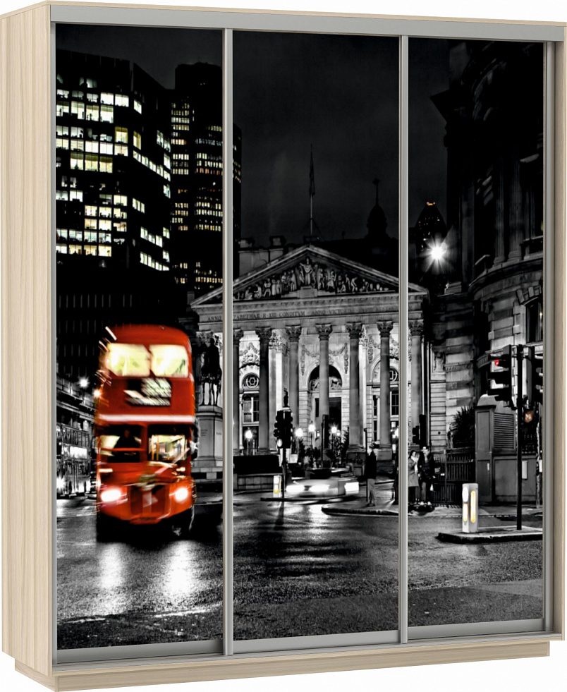 Шкаф-купе Экспресс Фото трио Ночной Лондон Ш2400*600
