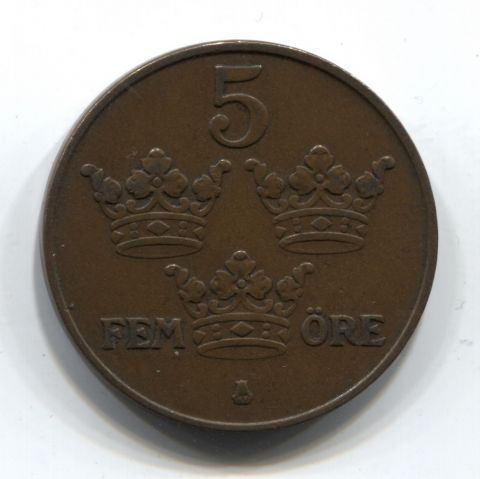 5 эре 1936 Швеция