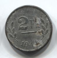 2 франка 1944 Бельгия оккупация США