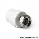 Муфта с накидной гайкой 25х3/4 PRO AQUA БЕЛЫЙ