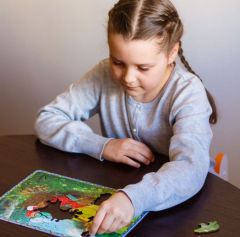 Деревянный пазл Маша и медведь